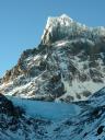 El Glaciar Olguín y la cumbre Norte del Paine Grande